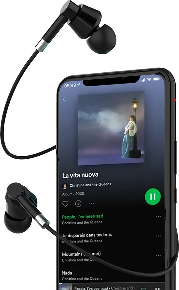 Kufje in-ear Media-Tech MT3609K me USB-C, me mikrofon, të zeza