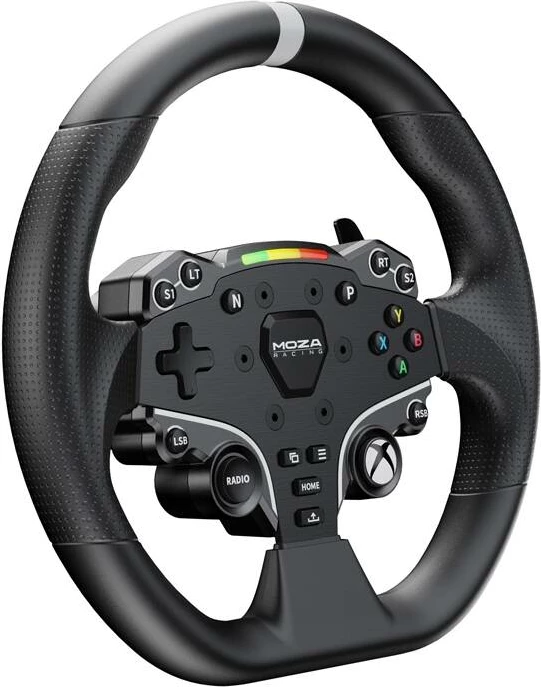 Timon gaming Moza Racing ESX RS052 për Xbox dhe PC, 280mm, 22 butona, LED RGB