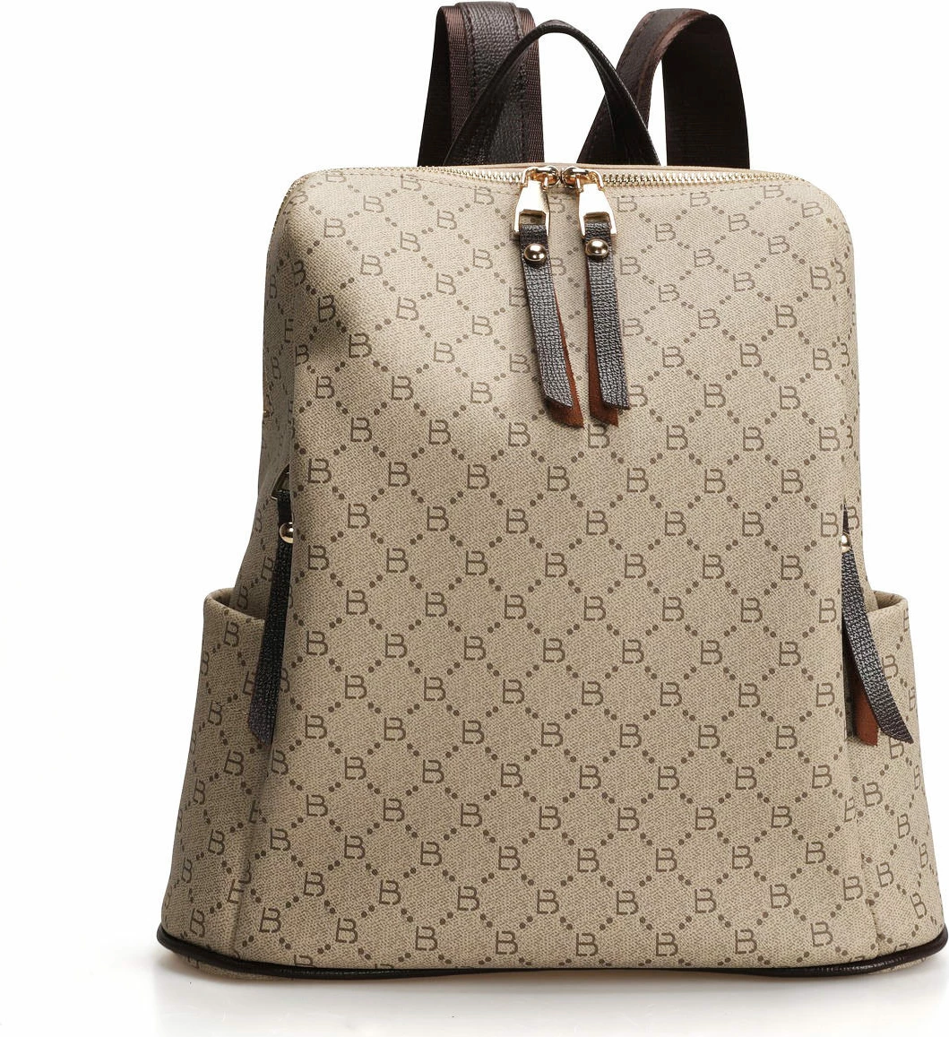 Çantë shpine Lucky Bees, krem dhe kafe, 359 v2