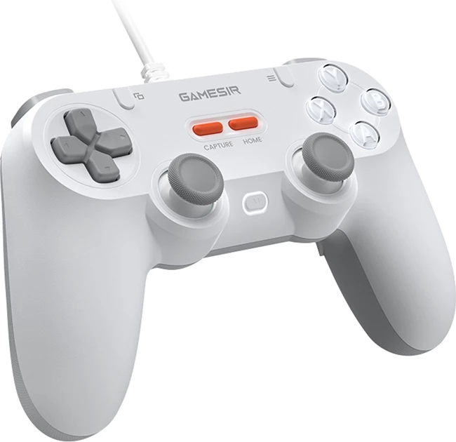 Kontrollor me kabllo, GameSir, T3 WT Tegenaria Lite, 1000 Hz, Hall effect sticks, dy motorë dridhje, e bardhë