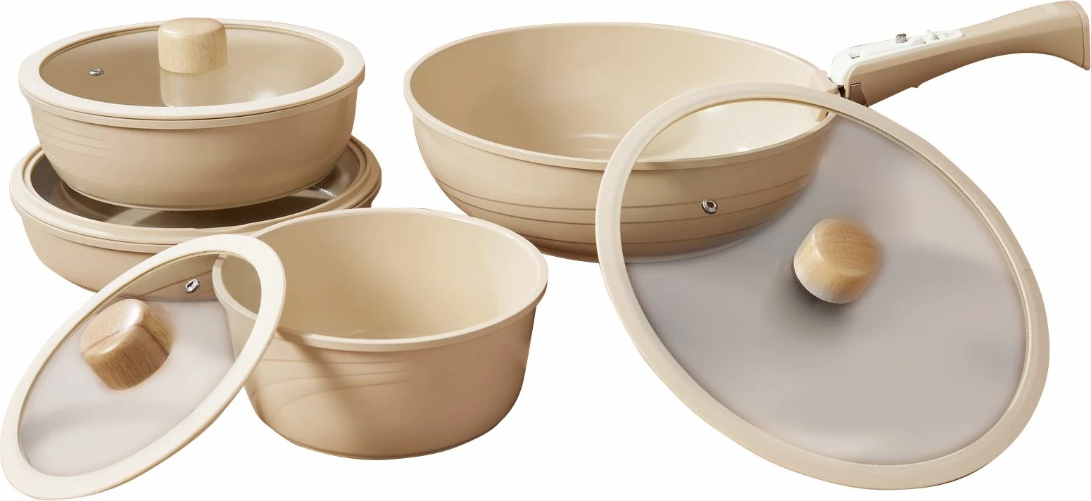 Set tenxheresh (14 copë), Hermia Concept, Hona XL, ngjyrë krem