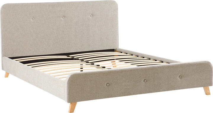 Krevat dopio Restel, stof gri-bezhë, 160x200cm