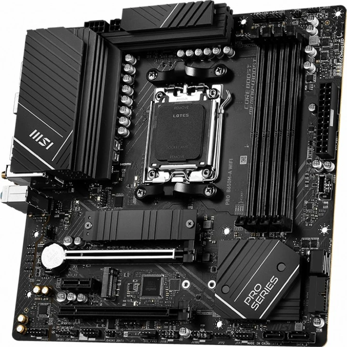 Pllakë amë MSI PRO B650M-A WIFI, AMD, Socket AM5, DDR5-SDRAM, 128 GB