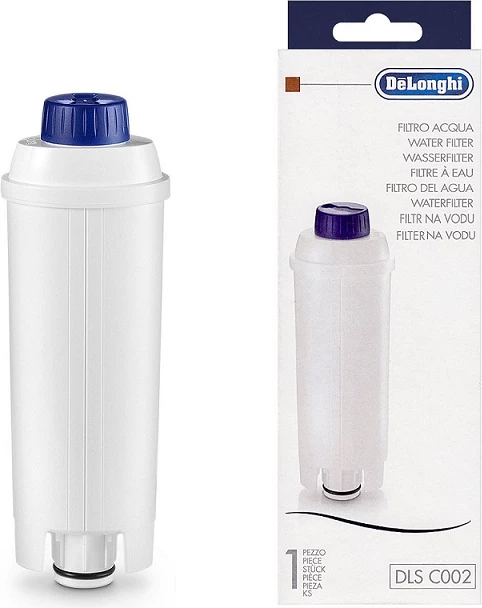 Filtër uji DeLonghi DLSC002 për makinë kafeje, redukton gëlqere dhe papastërti, 1 copë