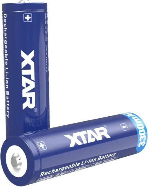 Bateri rikarikueshme XTAR 18650, 3.6V, 3300 mAh, Li-Ion, Blu