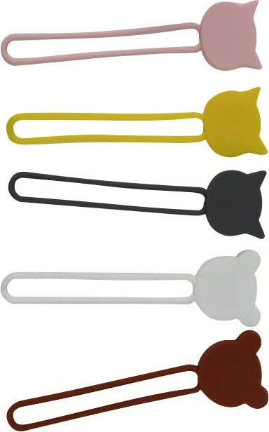 Mbështjellës kabllosh Hurtel prej silikoni, gri