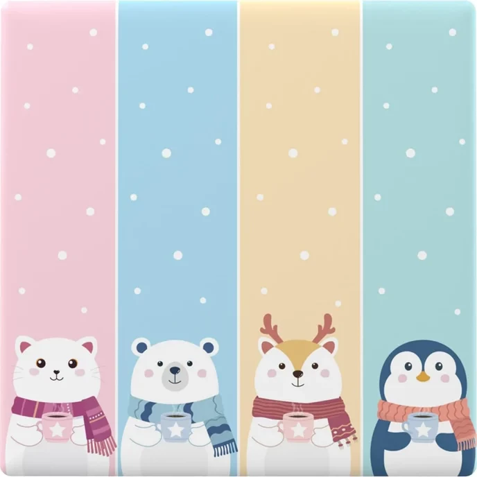 Kapak dekorativ Sonoff T5-4C-86-cartoon për çelës të mençur, plastik, shumëngjyrësh