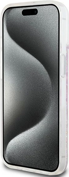Mbështjellës DKNY Liquid Glitter Multilogo për iPhone 15/14/13, Rozë