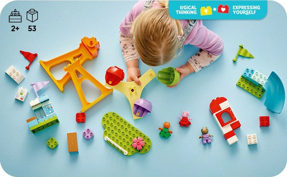 Set ndërtimi LEGO DUPLO Peppa Pig 10453, 53 pjesë, shumëngjyrësh