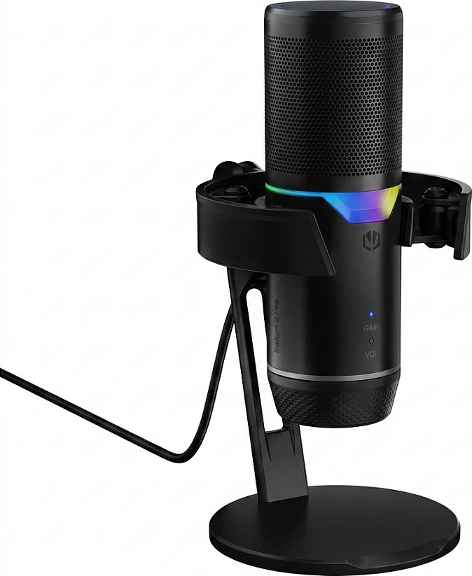 Mikrofon Endorfy Solum 2 Pro, desktop me ndriçim RGB, i zi