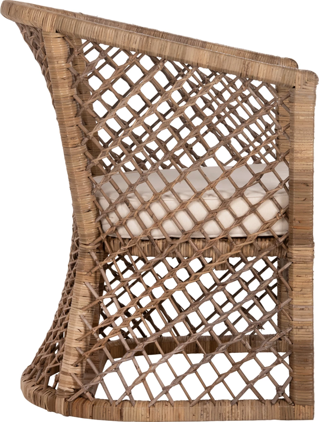 Karrige MPIKO FH5990 rattan ngjyrë natyrale-jastëk ngjyrë ecru 64x68x87H cm