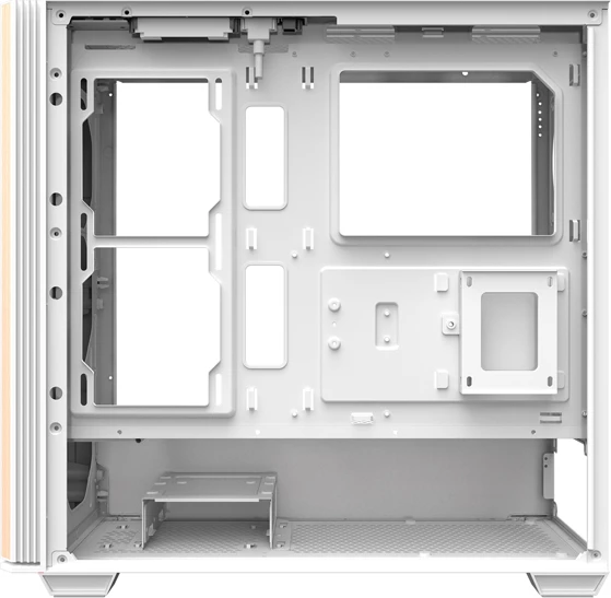 Kasë, Darkflash DS900WS ATX midi tower, për Pllakë amë ATX/M-ATX/ITX, xham i temperuar, pa ventilatorë, deri 12x120 mm, 2x HDD + 2x SSD, e bardhë