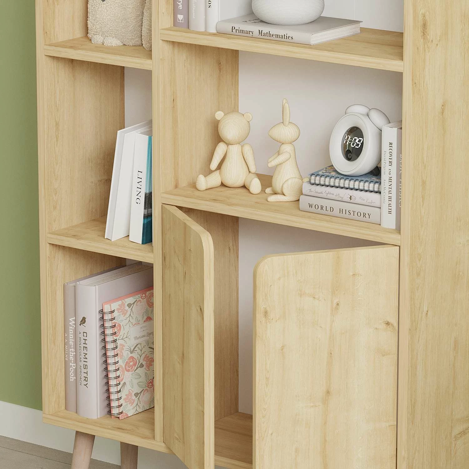 Raft librash Skye Decor, ngjyrë lisi safir