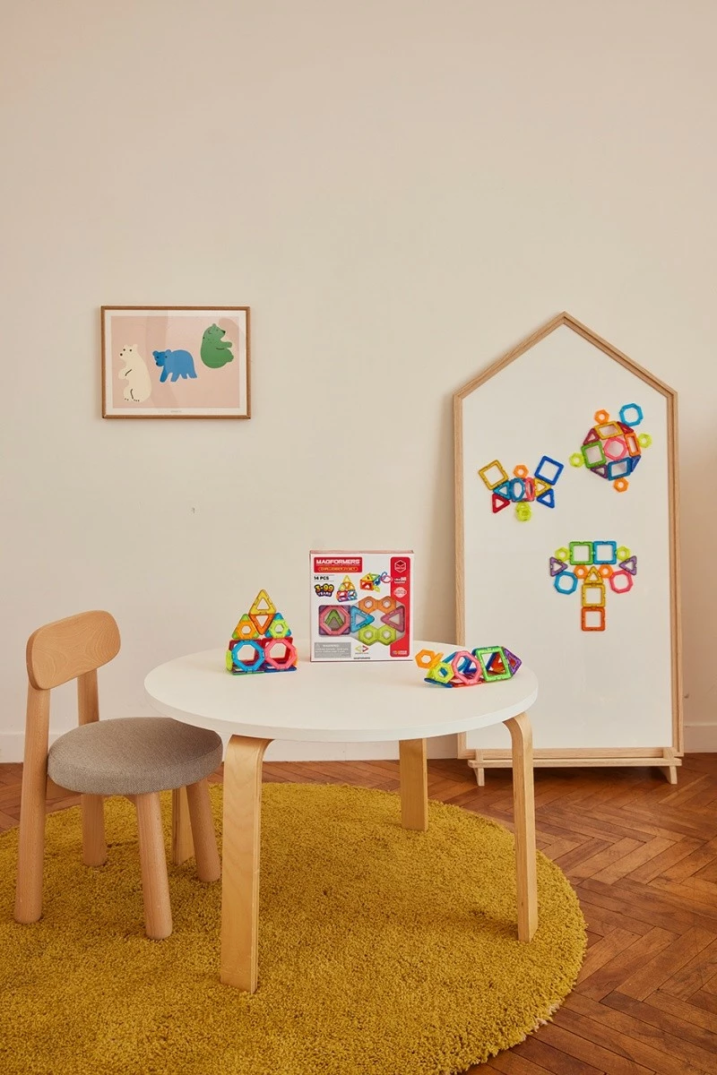 Set lodrash magnetike Magformers Challenger, 14 pjesë, shumëngjyrëshe