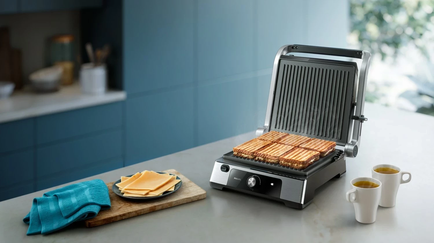 Grill kontakti Philips 5000 HD6301/90, 2200 W, Inox