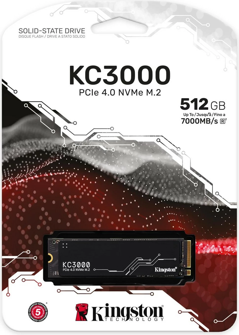 SSD Kingston KC3000 512 GB, M.2, 7000 MB/s