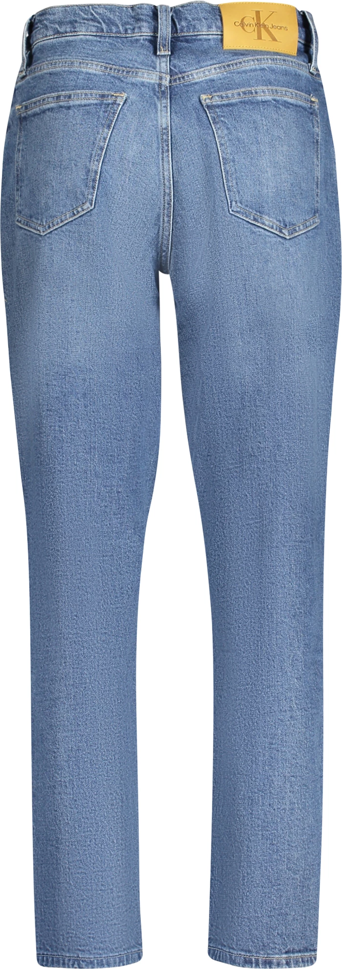Pantallona xhins për femra Calvin Klein mom jeans, blu