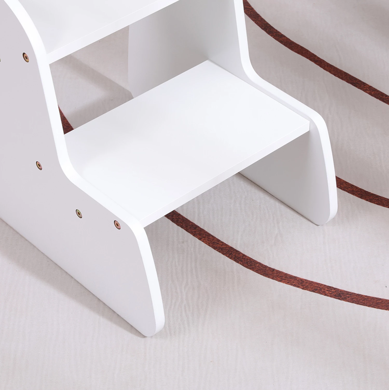 Shkallë për fëmijë RICKI, MDF & kompensatë, e bardhë, 33x43.5x40.5cm