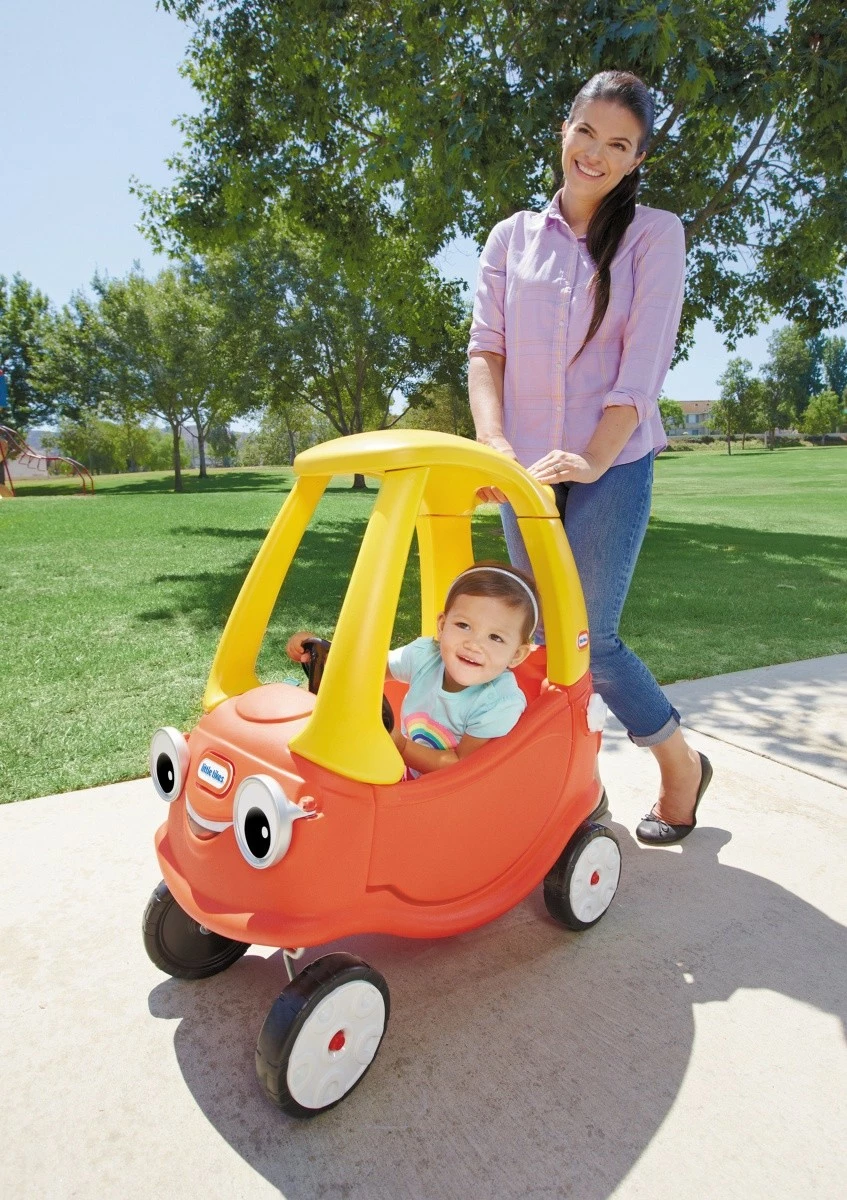 Makine lodër Little Tikes Cozy Coupe me sy të rinj, e kuqe/verdhe