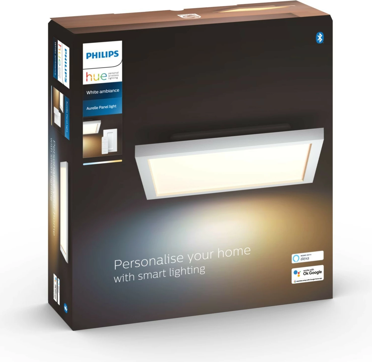 Dritë tavani Philips Hue Aurelle, LED, Bluetooth, e bardhë