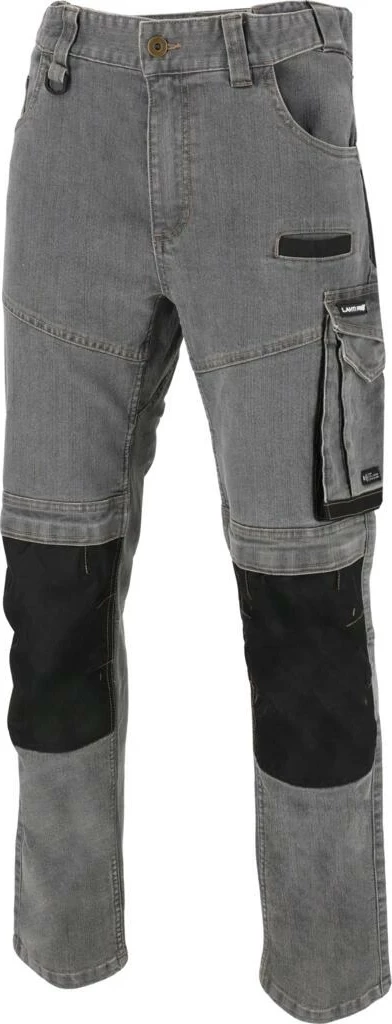 Xhinse pune stretch Lahti Pro L4054202 me 12 xhepa, përforcime 600D, rregullim beli, Gri/zi