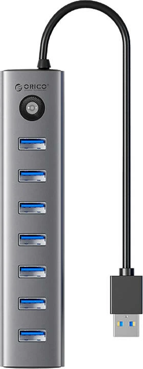 Hub USB Orico CL7U, 7 porta USB 3.0, USB-C, Gri