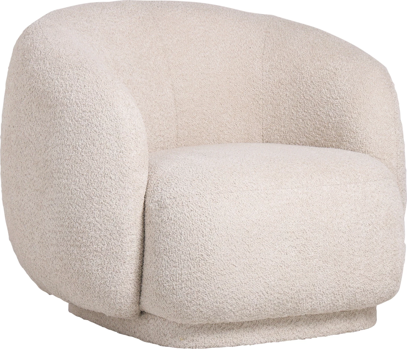 Fotel KARPEN FH9600.06, pëlhurë boucle ecru, 93x87x78H cm.