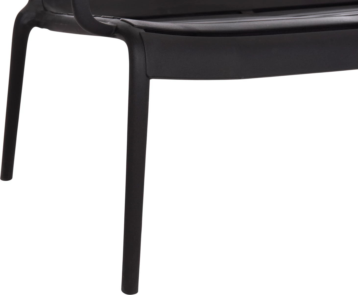 Stol dy vendësh polipropileni, i zi, KORVER FH6332.02, 113x65x76cm