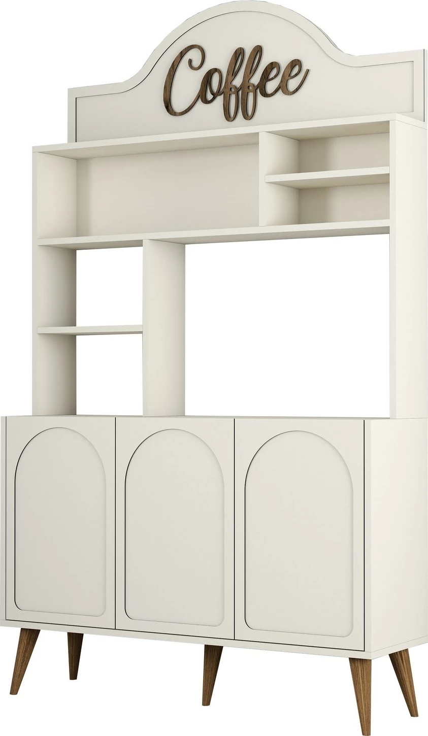 Dollap për kafe, ngjyrë krem dhe arre, Skye Decor Lyon 120