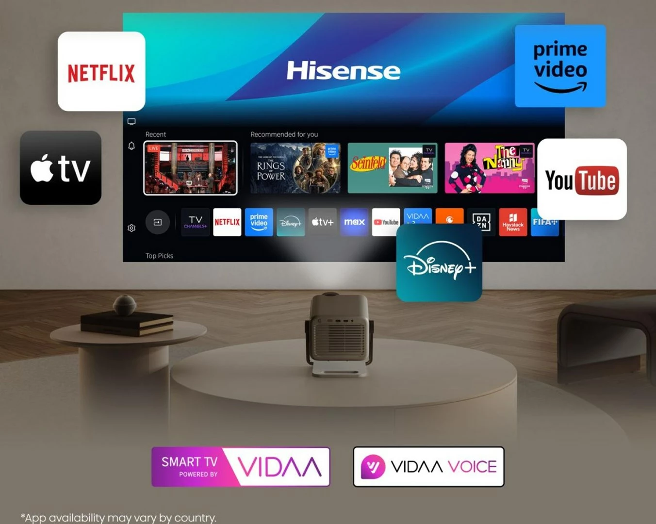 Projektor laser Hisense M2 Pro UHD 4K, gri