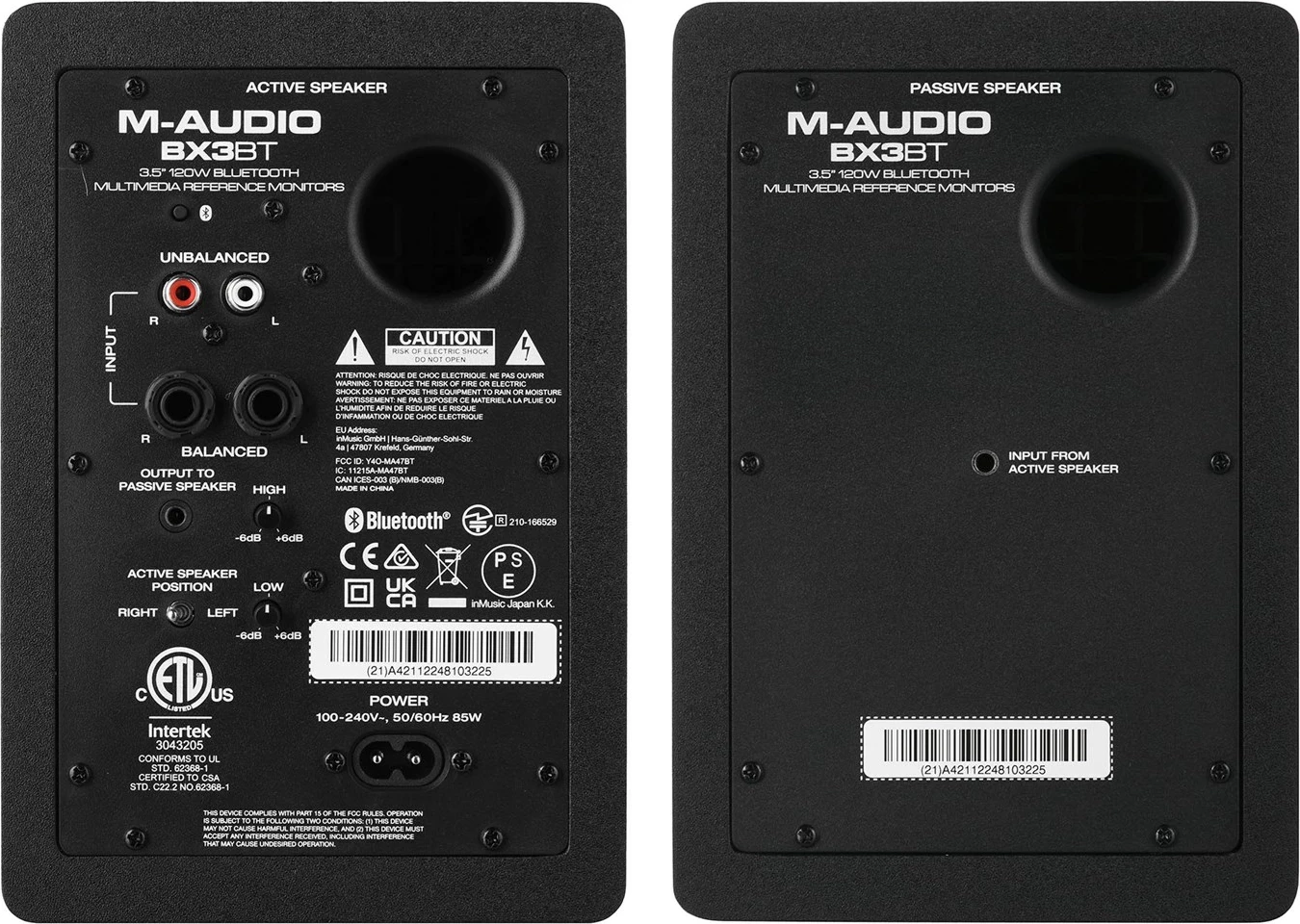 Bokse M-AUDIO BX3 BT, 50 W, të zeza, set