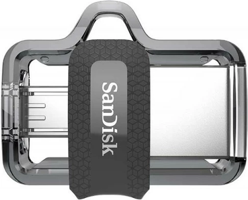 Pendrive SanDisk ULTRA DUAL DRIVE m3.0, 64GB, 150MB/s, Gri/Argjend