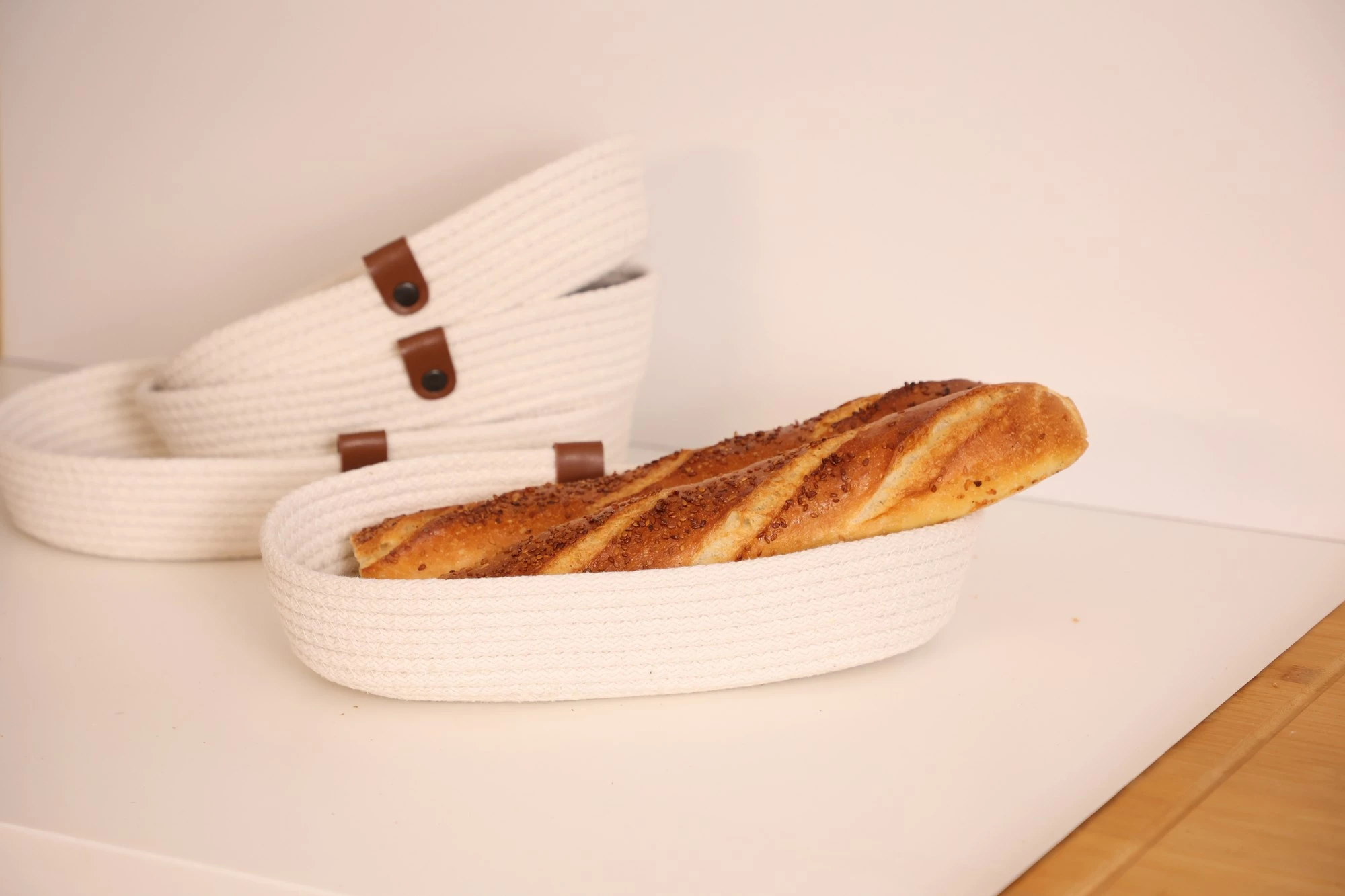 Set shporta pambuku për bukë (4 copë), Aberto Design, JUT01001127D