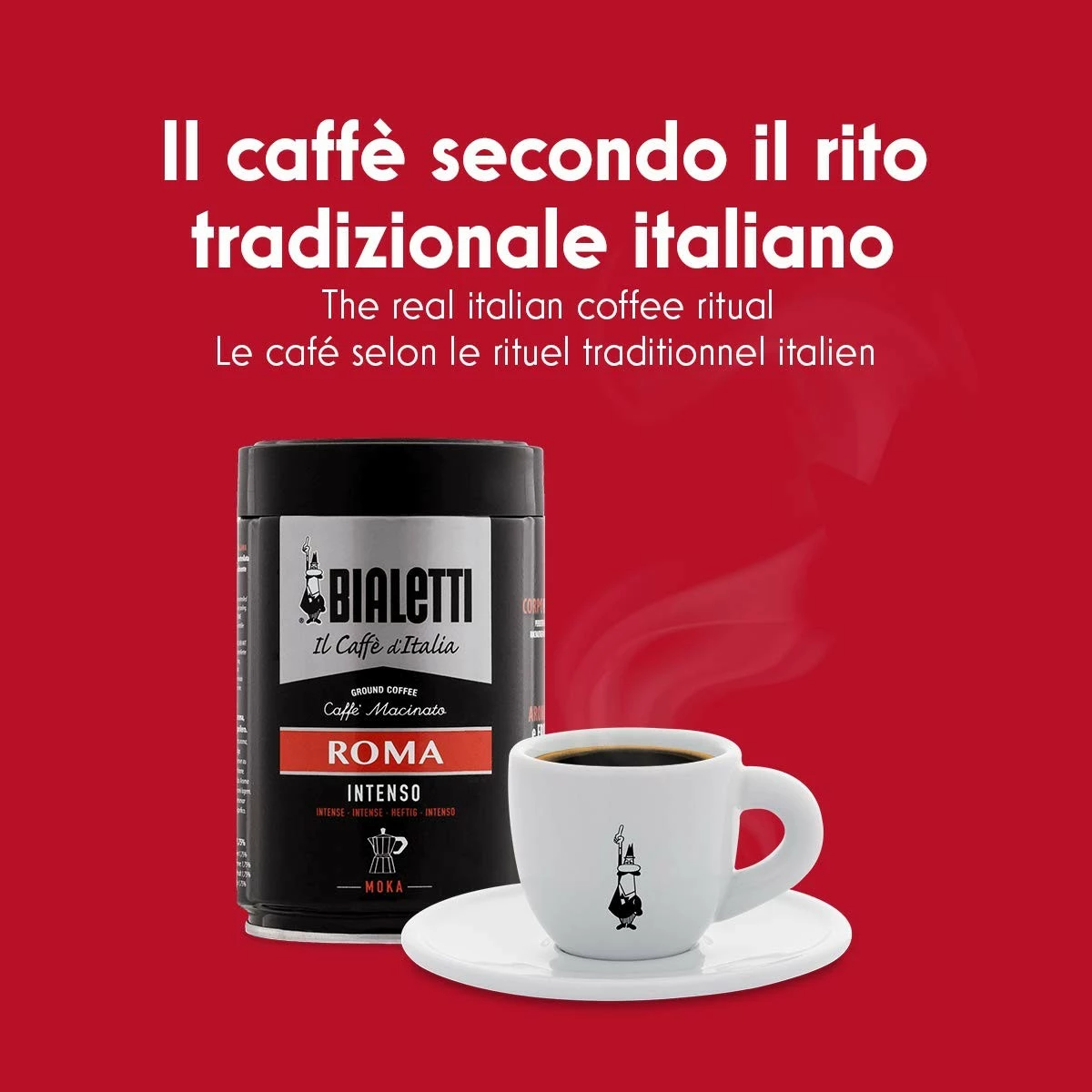 Moka pot Bialetti Moka Express 3 filxhana, alumini, argjend