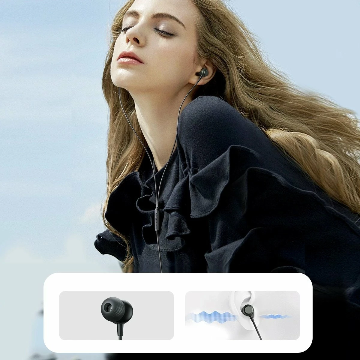Kufje Joyroom JR-EC06 USB-C me mikrofon, 1.2 m, gri (JYR908)