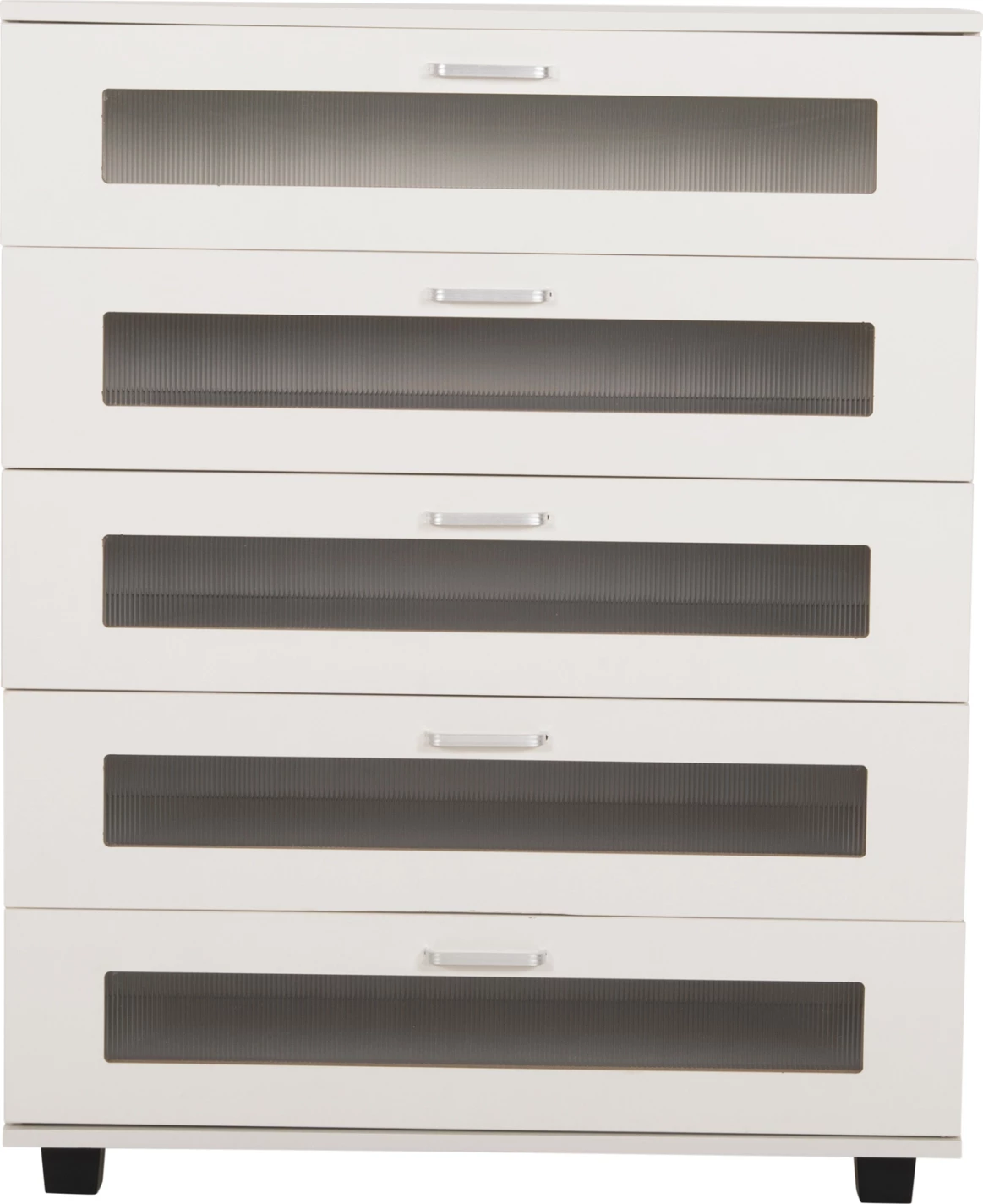 Komodinë THORGAN FH9881.03 melaminë e bardhë-5 sirtarë 80Χ40Χ100Hcm