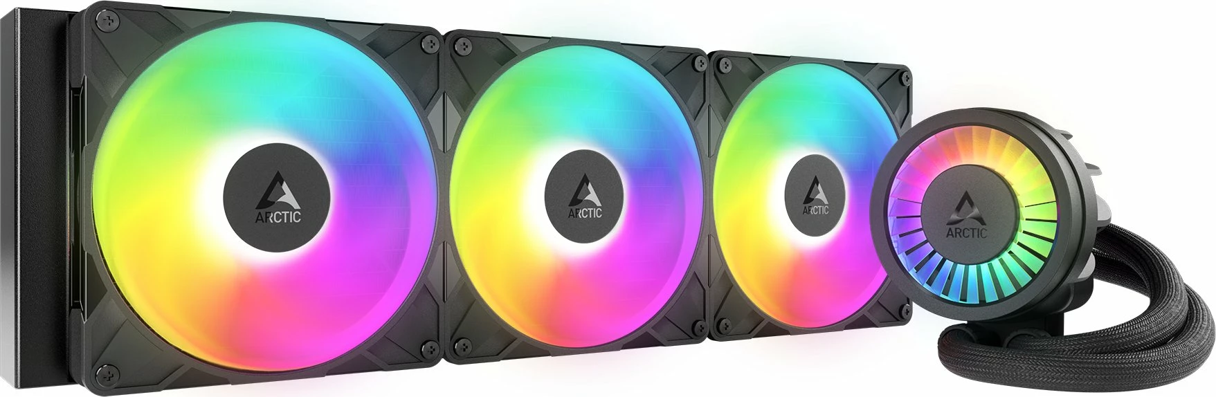 Sistem ftohjeje me ujë AIO Arctic Liquid Freezer III Pro 420 A-RGB, radiator 420 mm, 3x140 mm PWM, AM4/AM5 & LGA1700/1851, e zezë