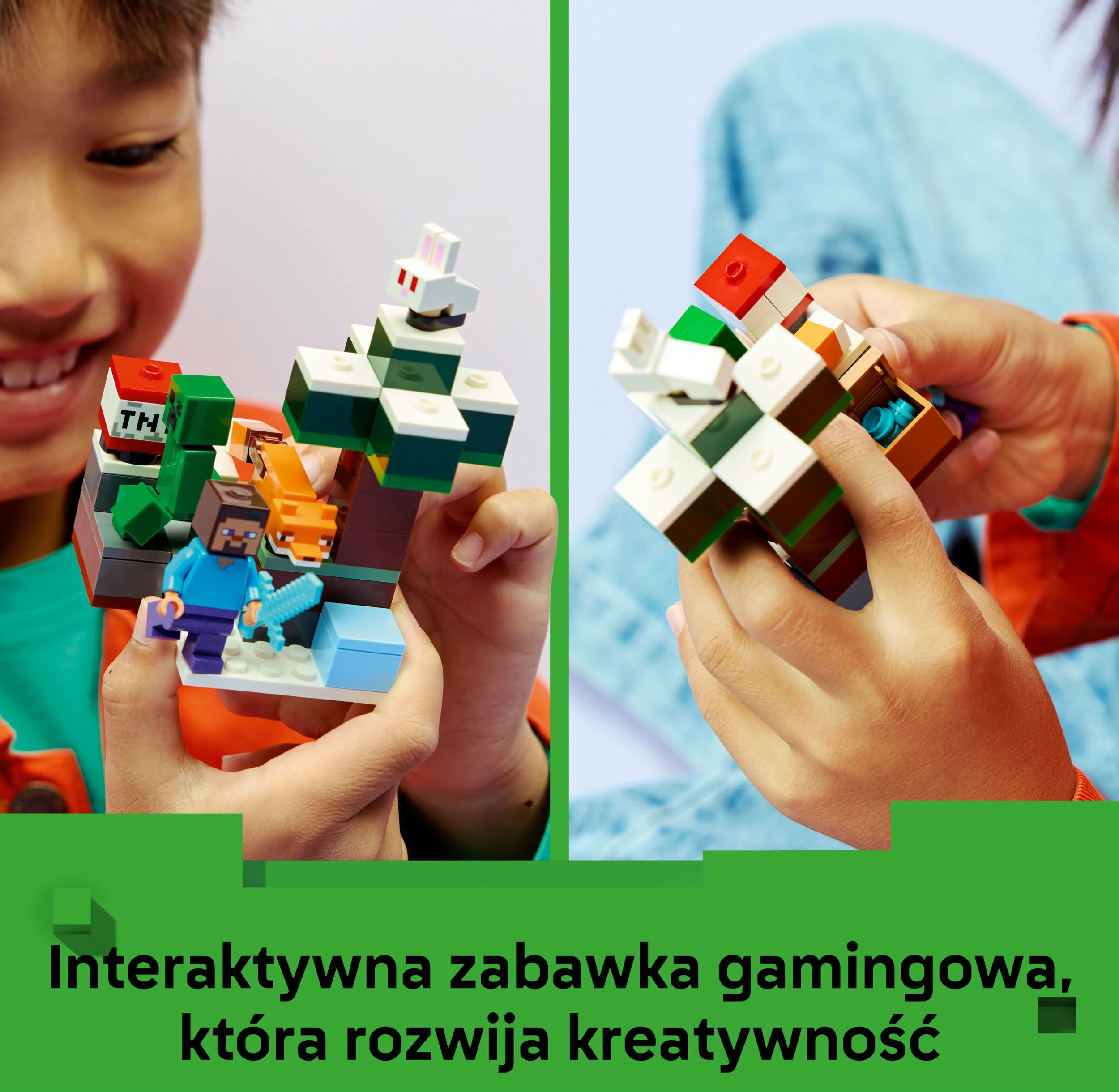 Set ndërtimi LEGO Minecraft 21583 Steve's Taiga Adventure, 79 copë, 6+