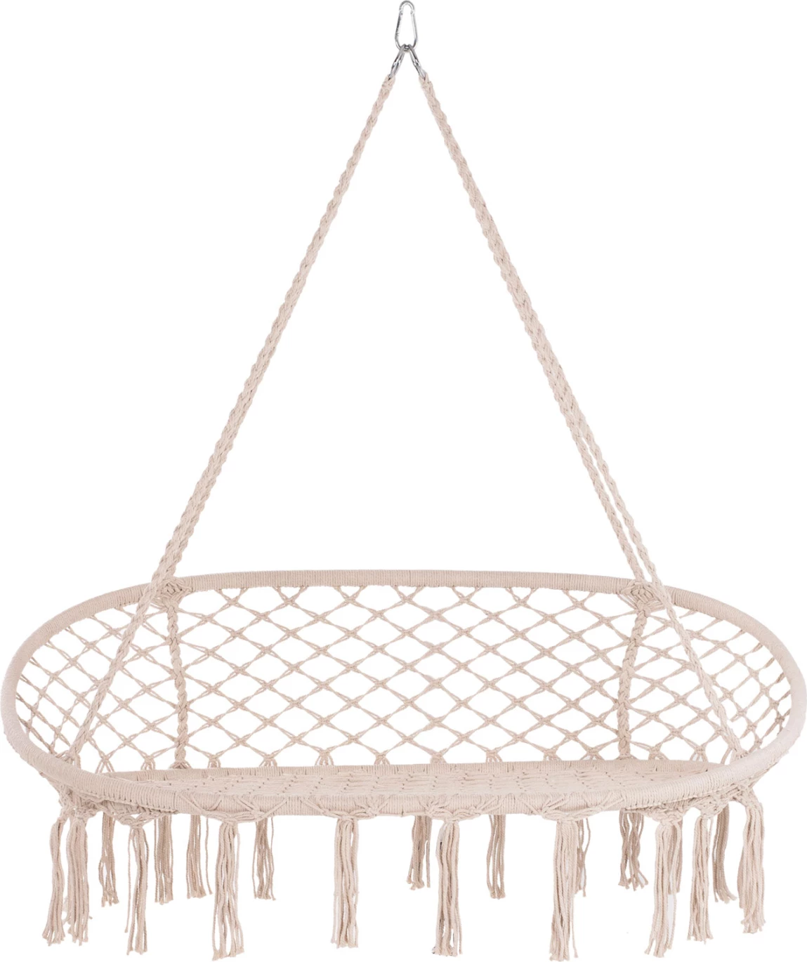 Folé varëse për dy persona, litar makrame, ngjyrë bezhë, FH5769, 130x67x120-140H cm