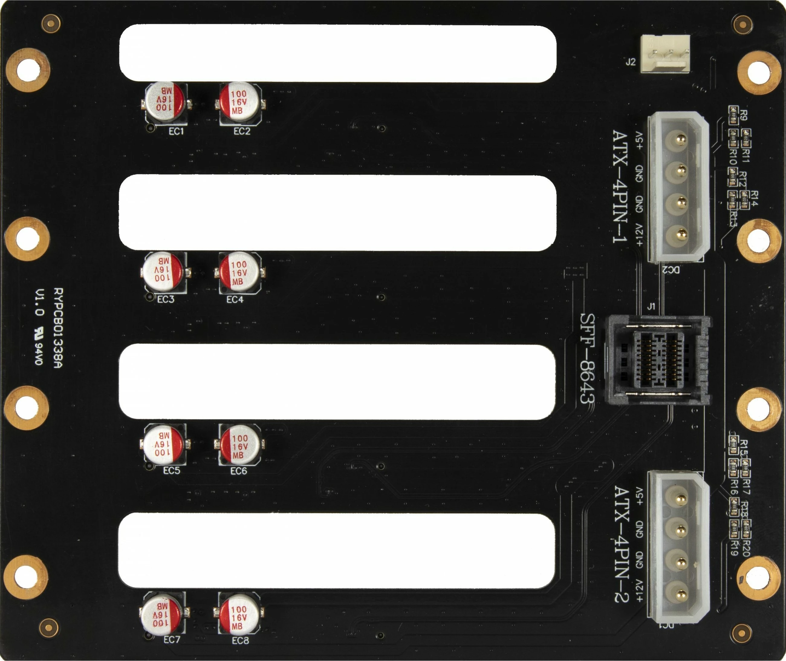 Kasë Inter-Tech NAS-8, 8 vende, PCI Express, Hot-swap, e zezë