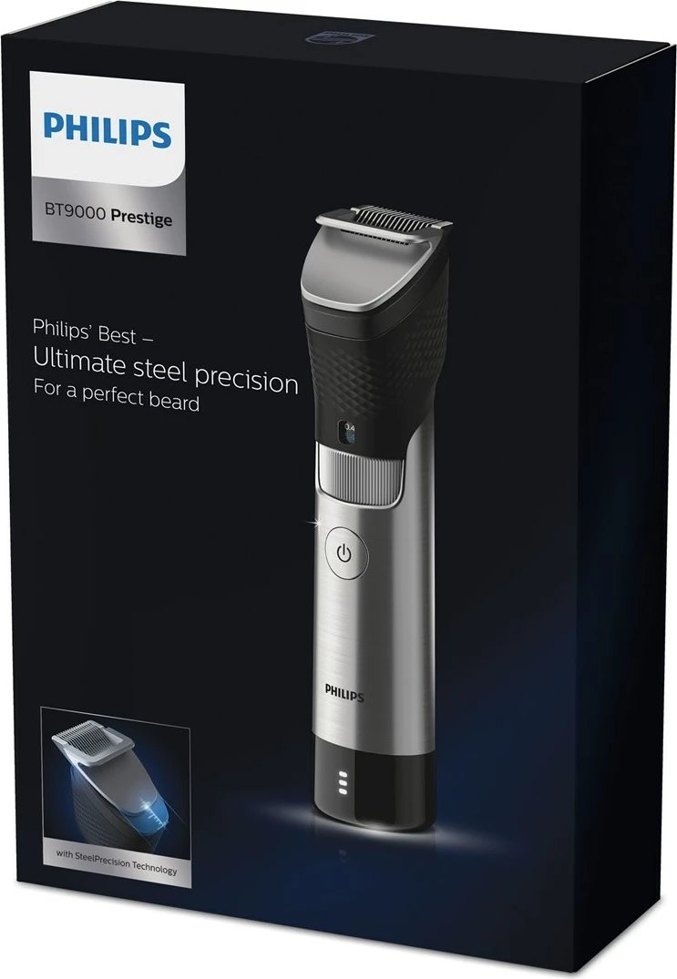 Makinë rroje Philips BT9810/15 për mjekër, me bateri, e zezë