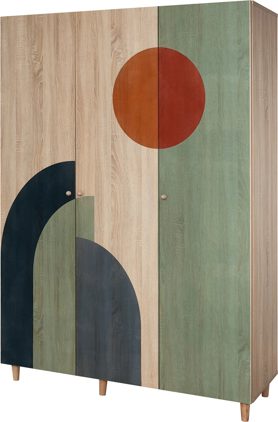 Dollap Lena 3, ngjyrë sonomo, Skye Decor, 135x192x52cm