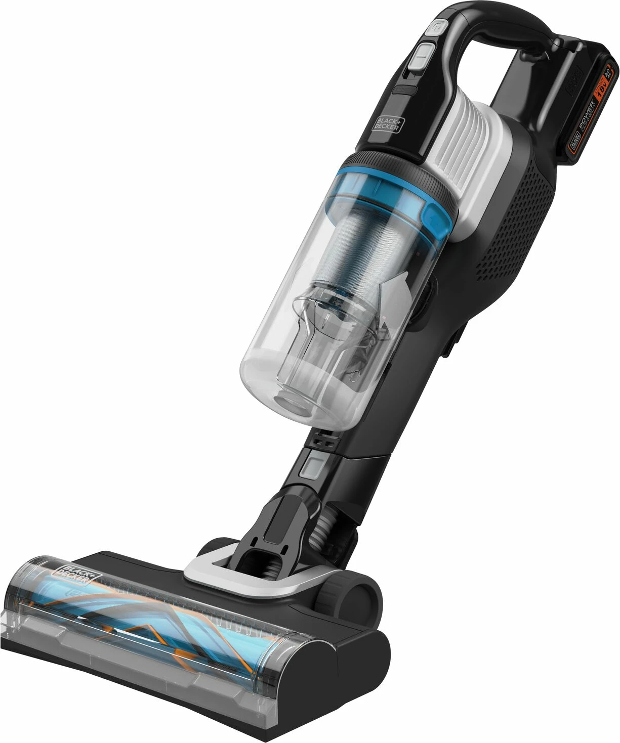 Fshesë me korrent vertikale pa kabllo Black&Decker BHFEB520D1 18V 2.0Ah, e zezë (me bateri, karikues dhe aksesorë)