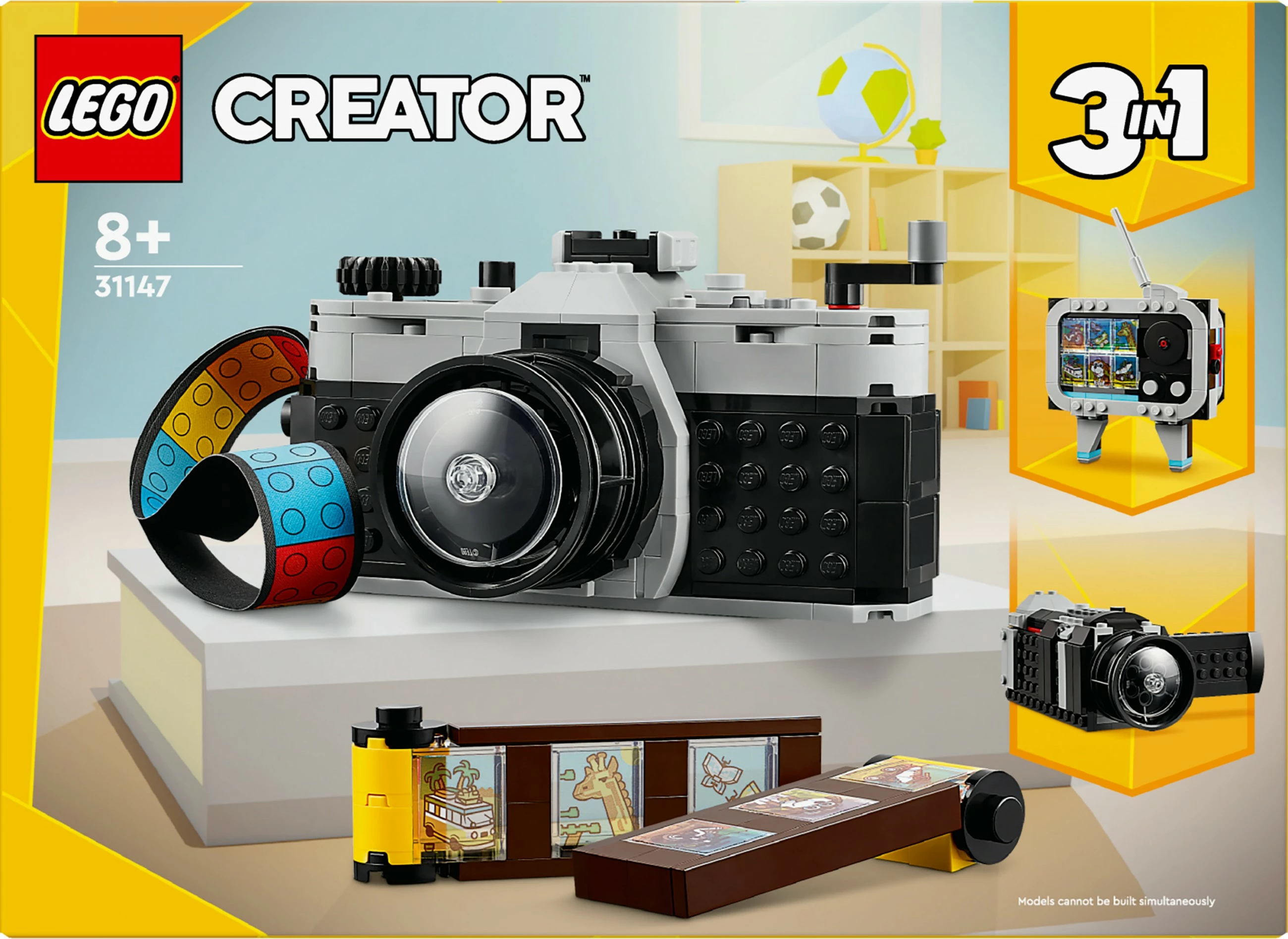 Set ndërtimi LEGO Retro Kamera, 8 vjeç+, 261 pjesë, shumëngjyrëshe