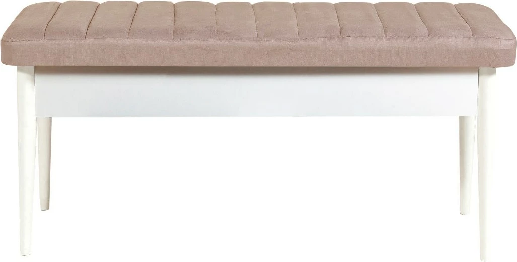 Tavolinë me karrige të zgjatshme Hanah Home, Vina, ngjyrë e bardhë dhe gur, 5 copë