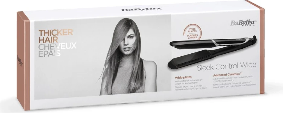 Drejtuese për flokë BaByliss, 98.4" (2.5 m), e zezë 