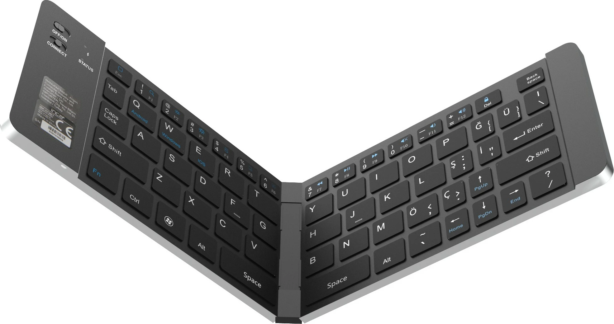 Set tastature dhe maus Incase IBK-579BT, mini, Bluetooth, palosëse, silver