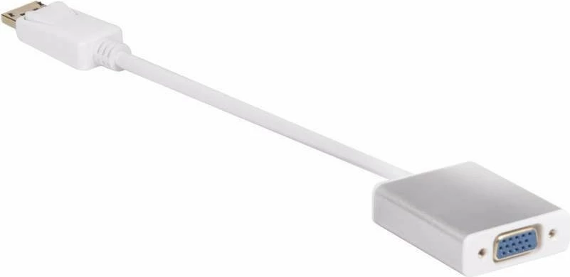 Adapter DisplayPort në VGA Club3D, aktiv, Plug and Play, i bardhë