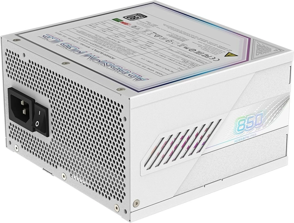 Furnizues energjie Gigabyte AORUS ELITE P850W ICE, PCIe 5.0, 80 PLUS Platinum, i bardhë