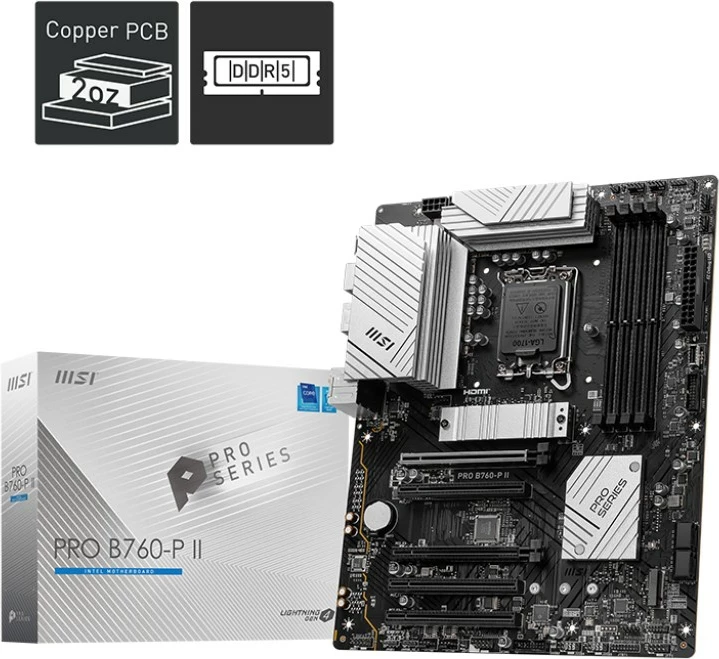 Pllakë amë MSI PRO B760-P II, Intel B760, LGA 1700, ATX